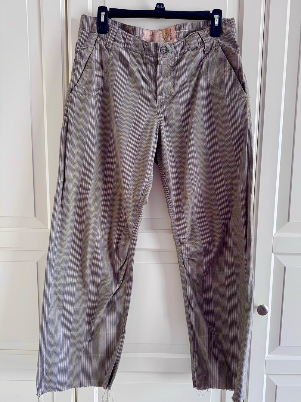 Desigual Gray Pinstripe Straight Leg Pants